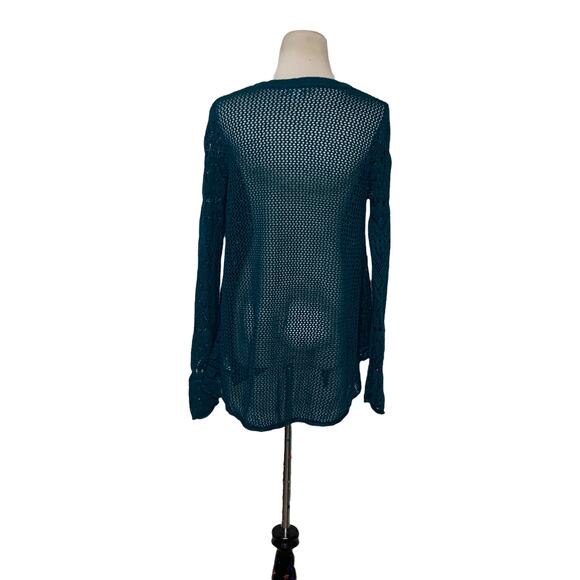John Paul Richard green long sleeves tunic sweater size M - Picture 2 of 12